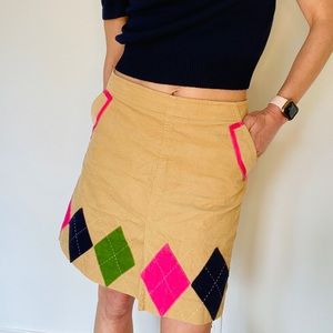 Lilly Pulitzer corduroy patchwork skirt !